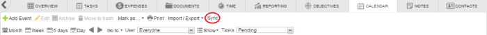Sync Option