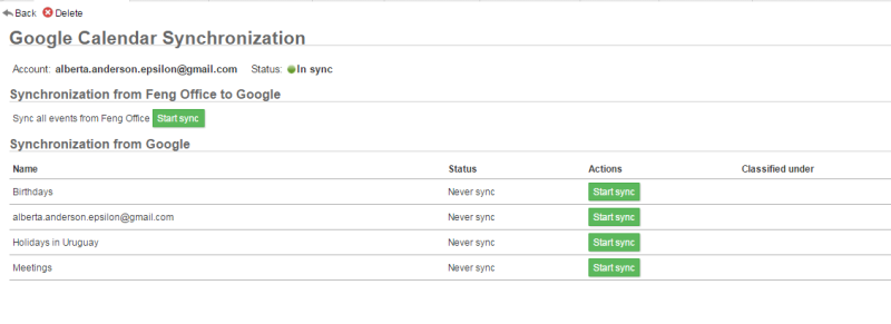 Sync Option