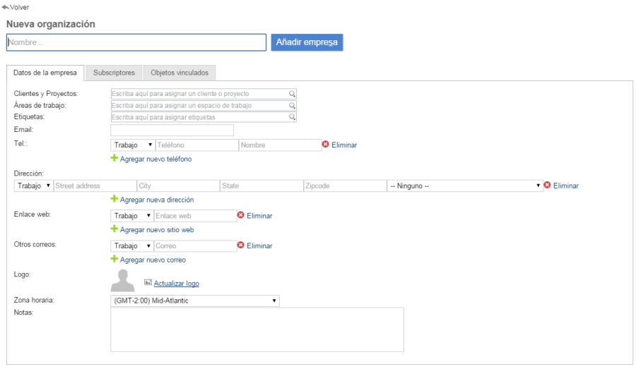 Enter the Company information